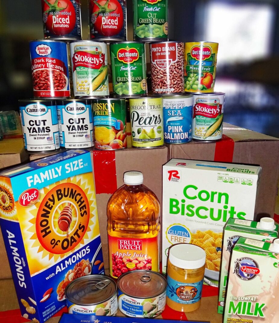 Typical contents of a USDA senior box.
